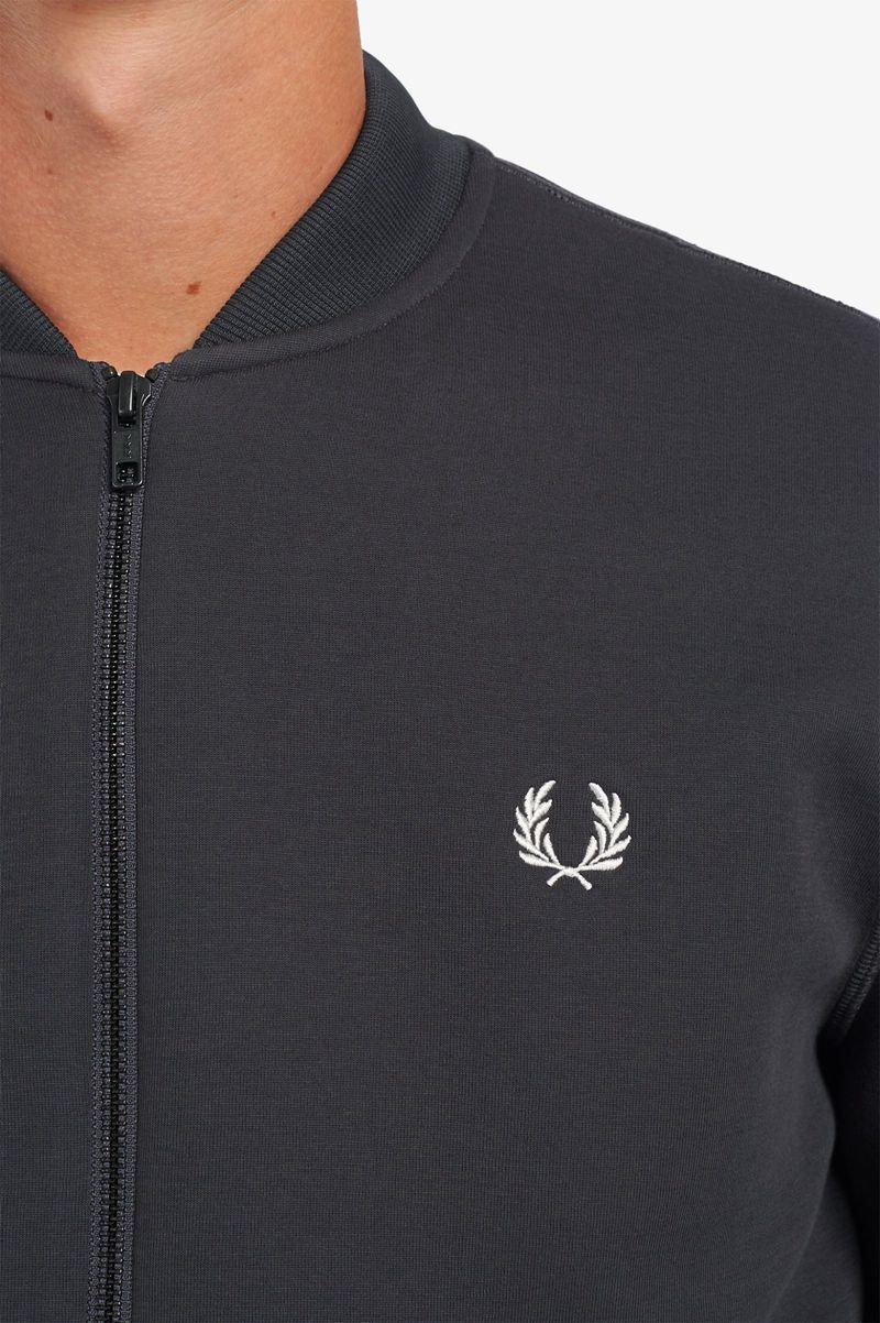 Black Fred Perry Bomber Neck Men's Sweatshirts | PH 1561GSOL